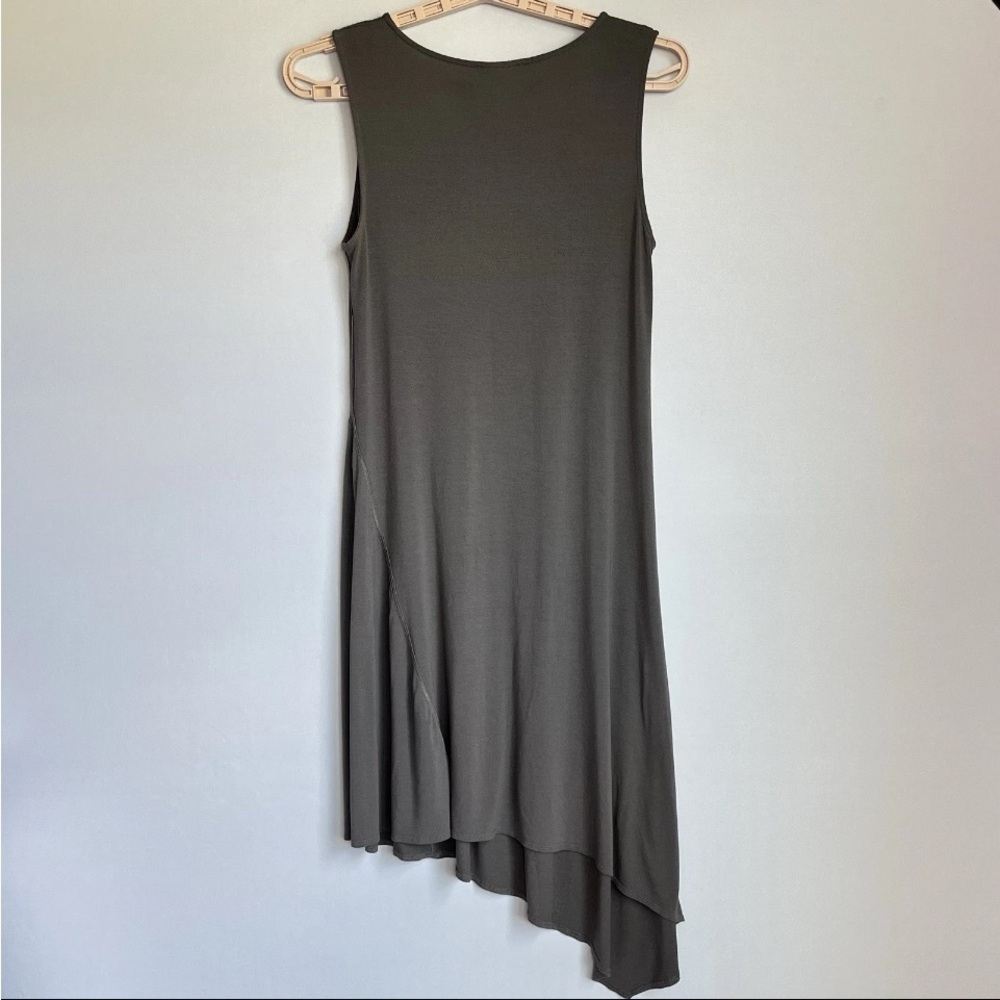 Eileen Fisher Dress Sz PP 2-4 Signature Jersey Gray Sleeveless Crew Neck Petite - Picture 11 of 11